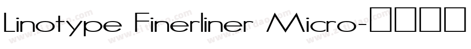 Linotype Finerliner Micro字体转换